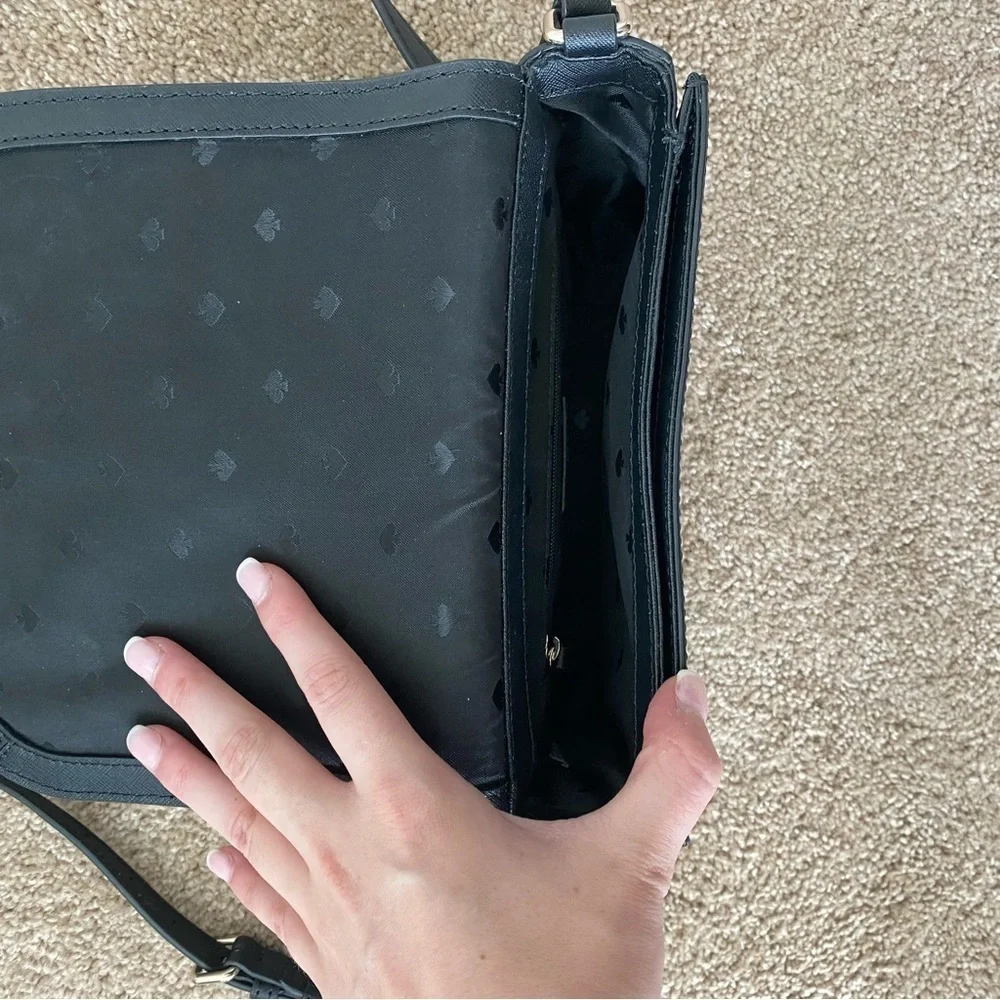 kate spade | Nadine Leather Crossbody Bag Black